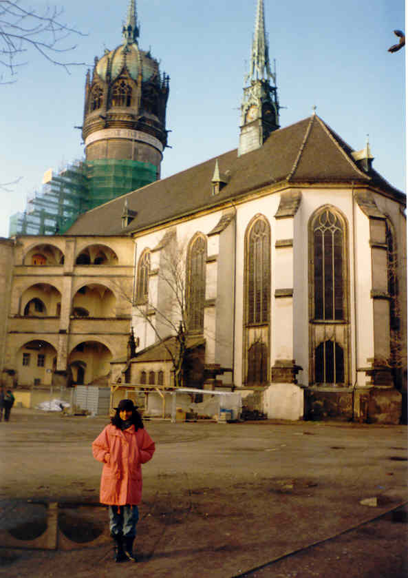 Linda at Wittenberg church,
where Martin Luther is buried